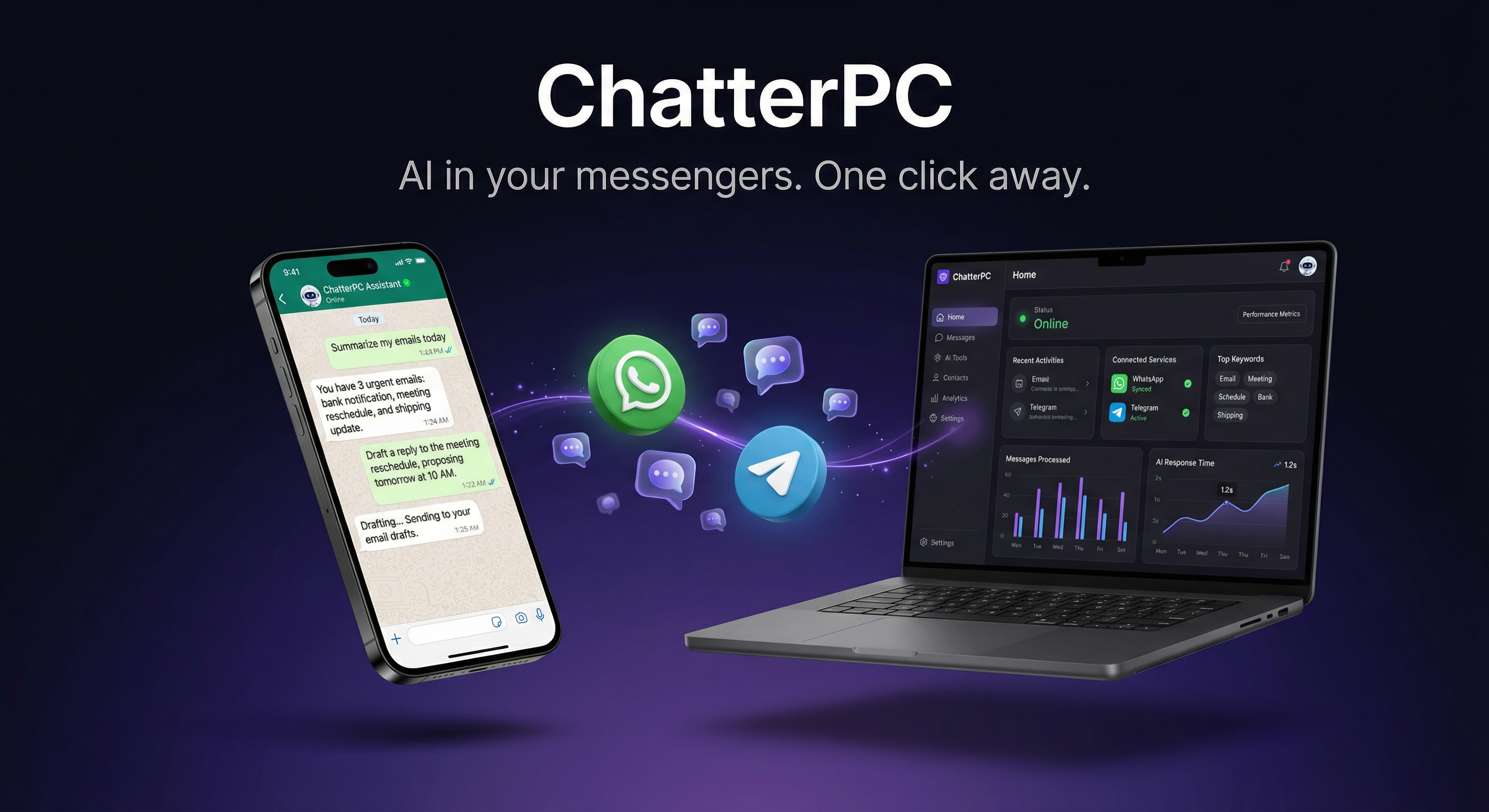 ChatterPC — AI in your messengers, one click away